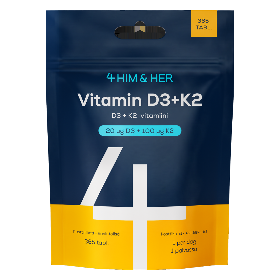 4 HIM & HER Vitamin D3 + K2 365 tabl.