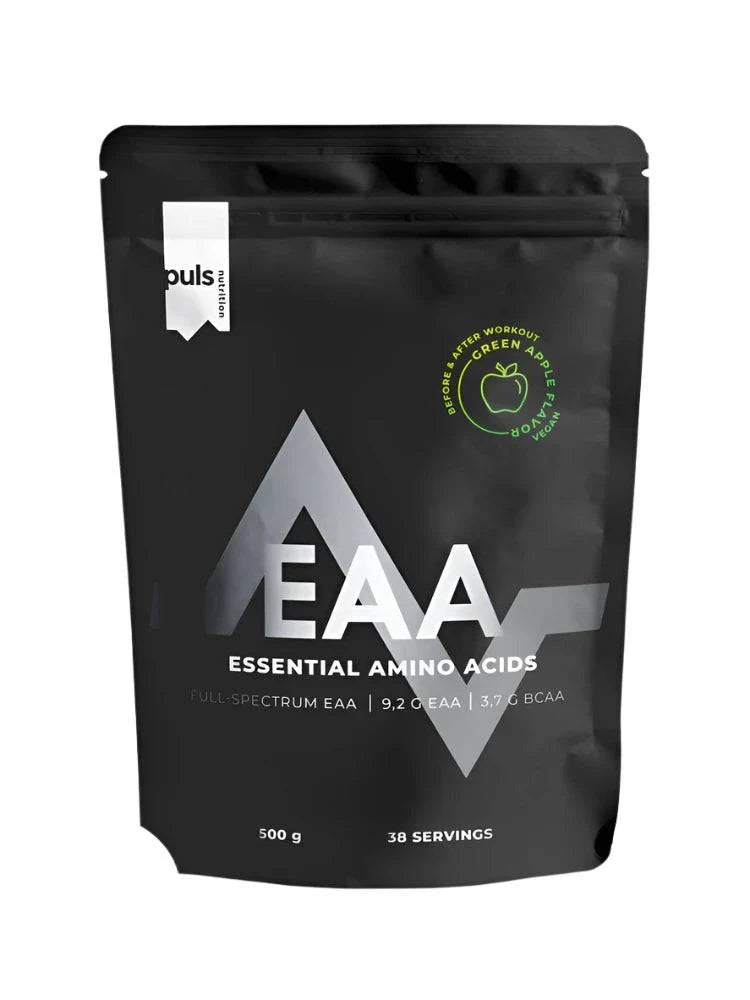 Puls Nutrition EAA 500 g - Aminohappojauhe Vihreä omena - Sinunapteekki.fi