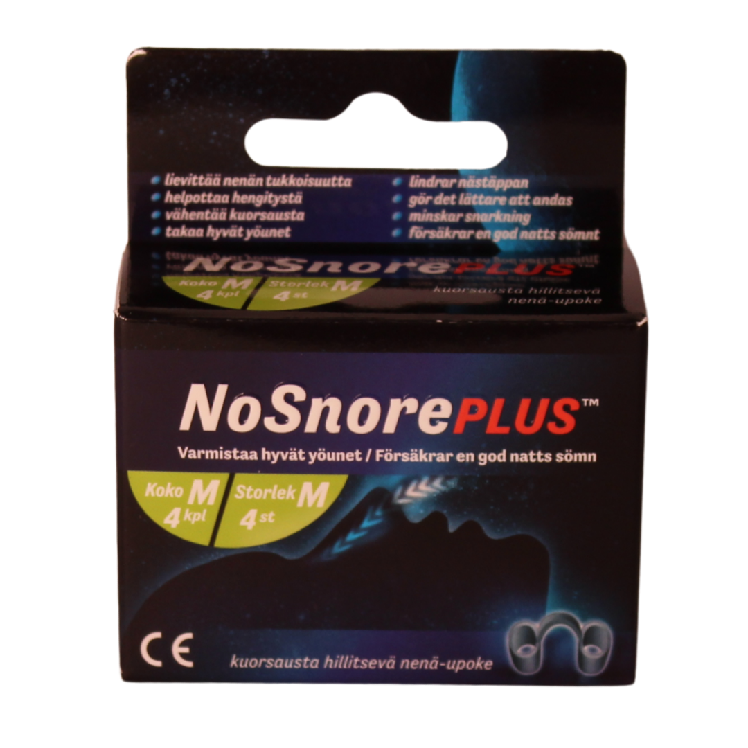 NoSnore PLUS M - Kuorsausta hillitsevä nenä-upoke Koko M x 4