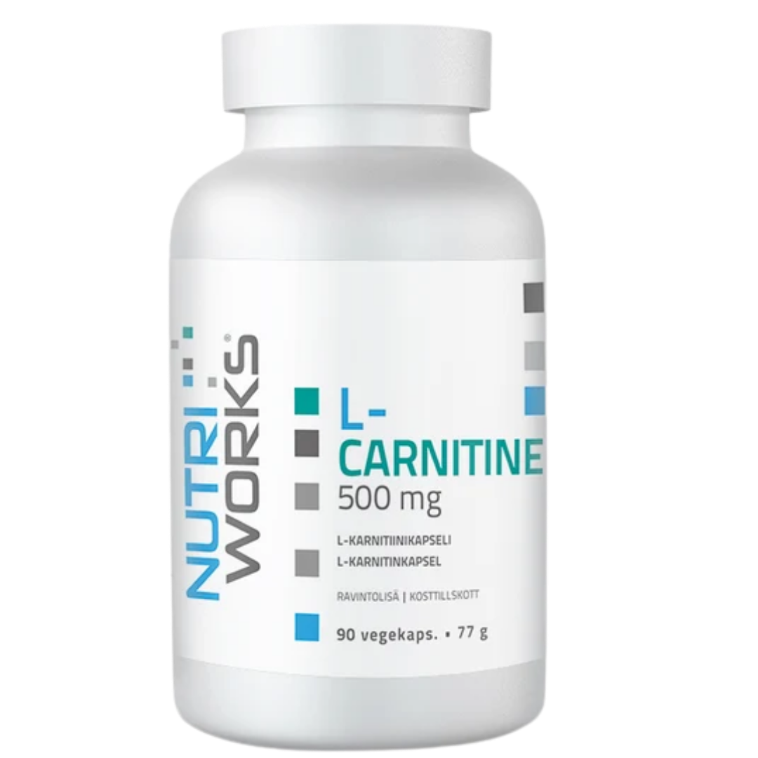 Nutri Works L-Carnitine 500 mg - L-Karnitiini 90 kaps.