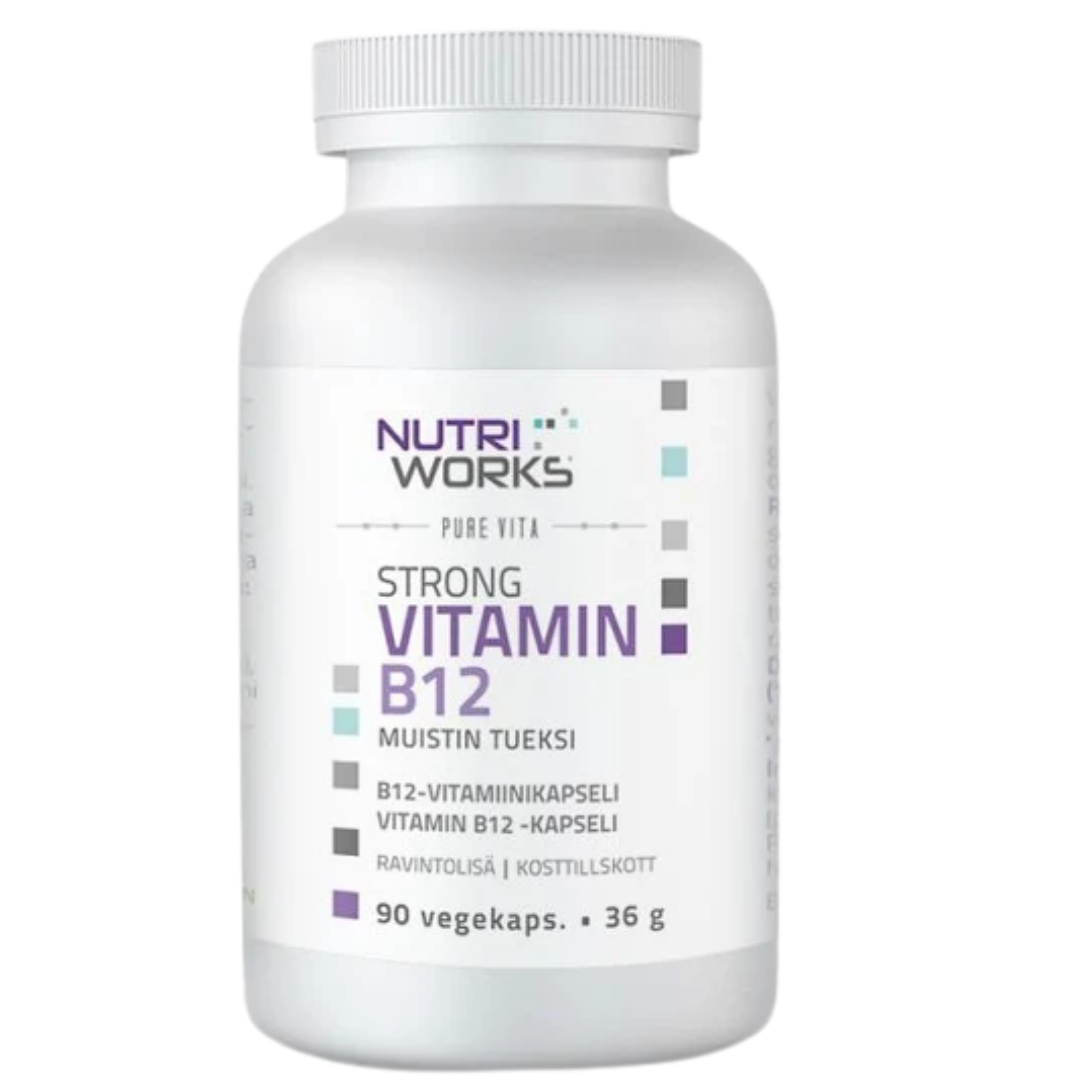 Nutri Works Strong Vitamin B12 - Vahva B12-vitamiinikapseli 90 kaps.