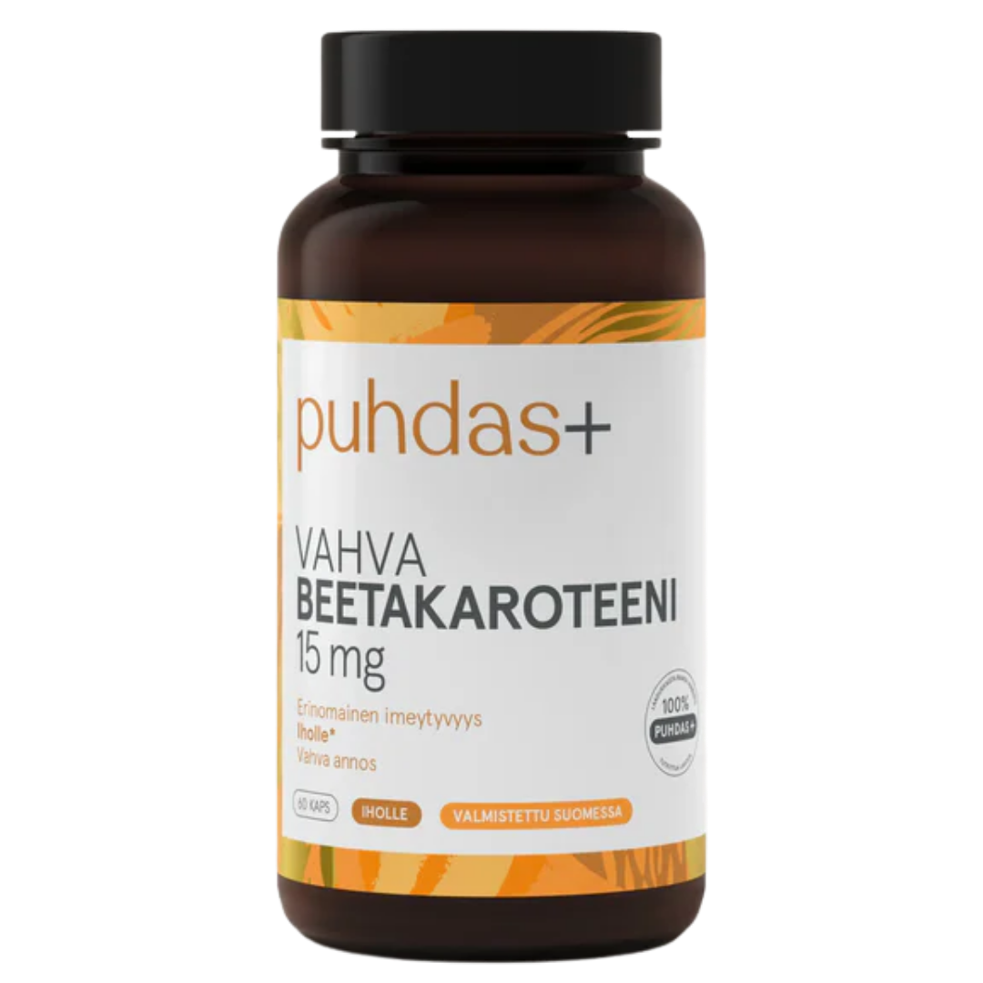Puhdas+ Vahva Beetakaroteeni 15 mg 60 kaps.