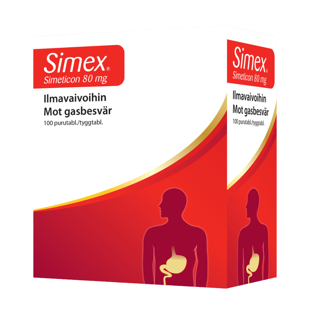 Simex 80 mg simeticon 100 purutabl.