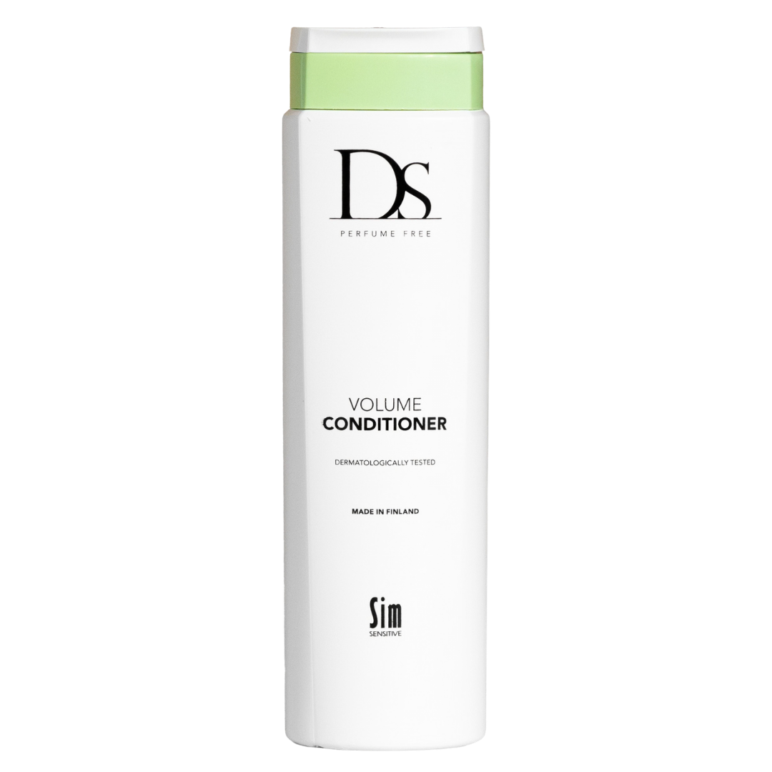 Hajusteeton DS Volume Conditioner -hoitoaine kosteuttaa ja tuuheuttaa hiuksia