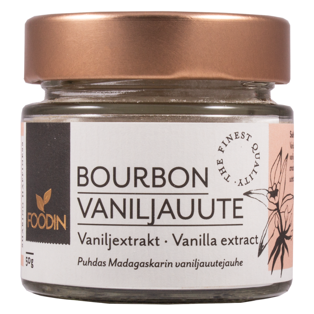 Foodin Bourbon vaniljauutejauhe, Luomu 50 g - Sinunapteekki.fi
