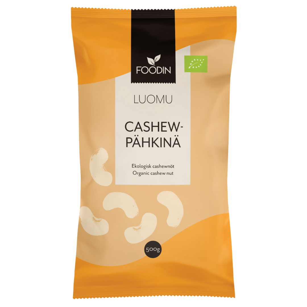Foodin Cashewpähkinä Luomu 500 g - Sinunapteekki.fi
