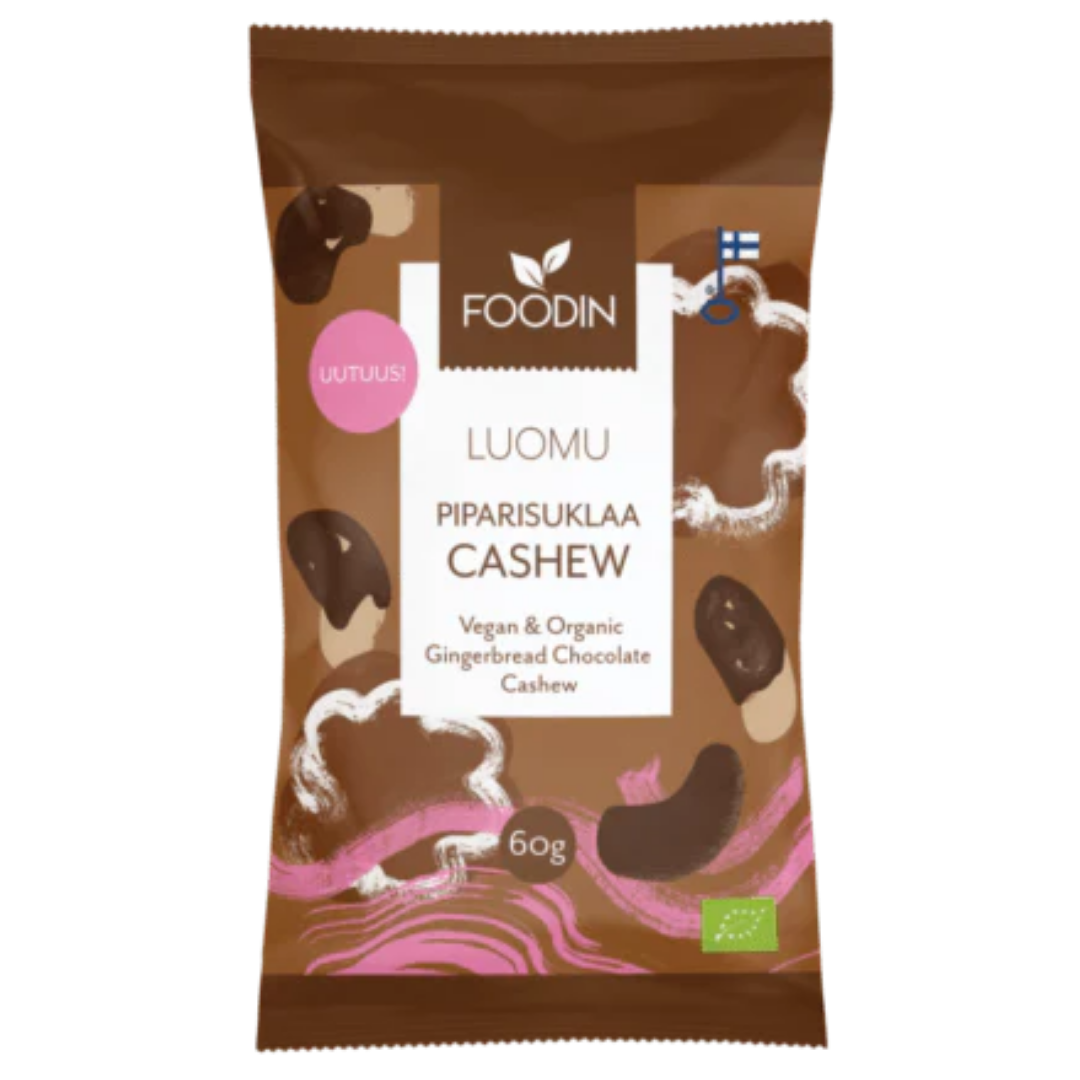 Foodin Piparisuklaa Cashew 60 g - Sinunapteekki.fi