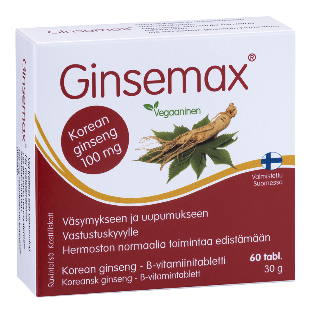 Ginsemax - Korean Ginseng B-vitamiinitabletti 60 tabl.