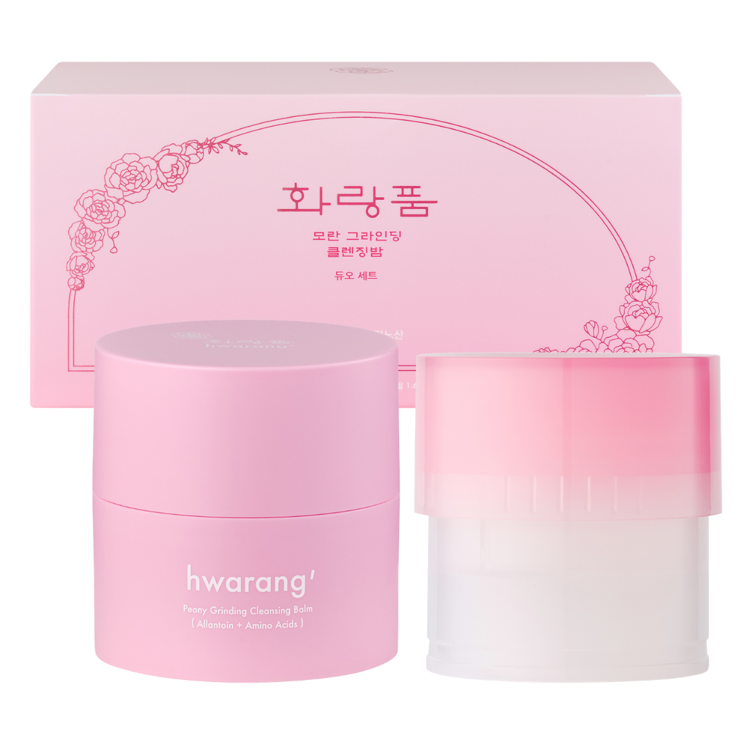 Kosteuttava ja hellävarainen Hwarang' Peony Grinding Cleansing Balm Duo Set -puhdistusbalmi