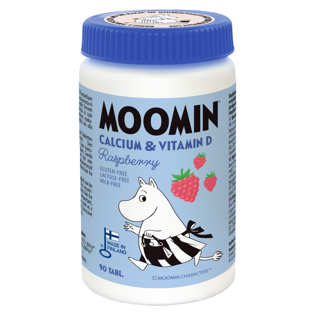 Moomin Kalsium & D-vitamiini Purutabletti 90 tabl.