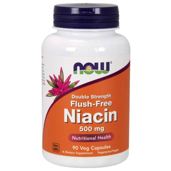 Now Foods Flush-Free Niacin 500mg + Vahva B3-vitamiini 90 kaps. - Sinunapteekki.fi