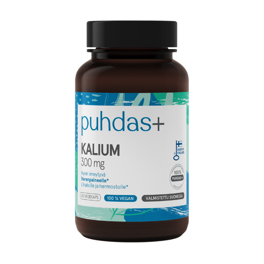 Puhdas+ Kalium 300 mg 60 kaps.