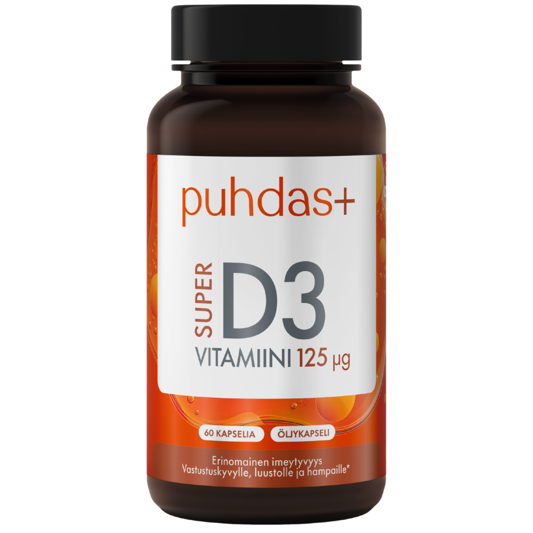 Puhdas+ D3-Vitamiini 125 µg 60 kaps.