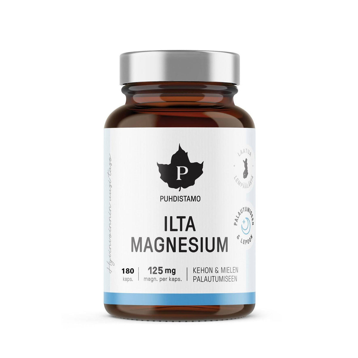 Puhdistamo Ilta Magnesium 125 mg SÄÄSTÖPAKKAUS - 180 kaps. - Sinunapteekki.fi