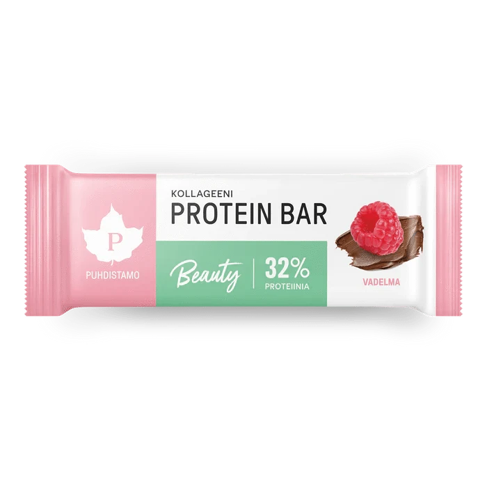 Puhdistamo Kollageeni Protein Bar Vadelma 30 g - HUOM Päiväys 01/2027