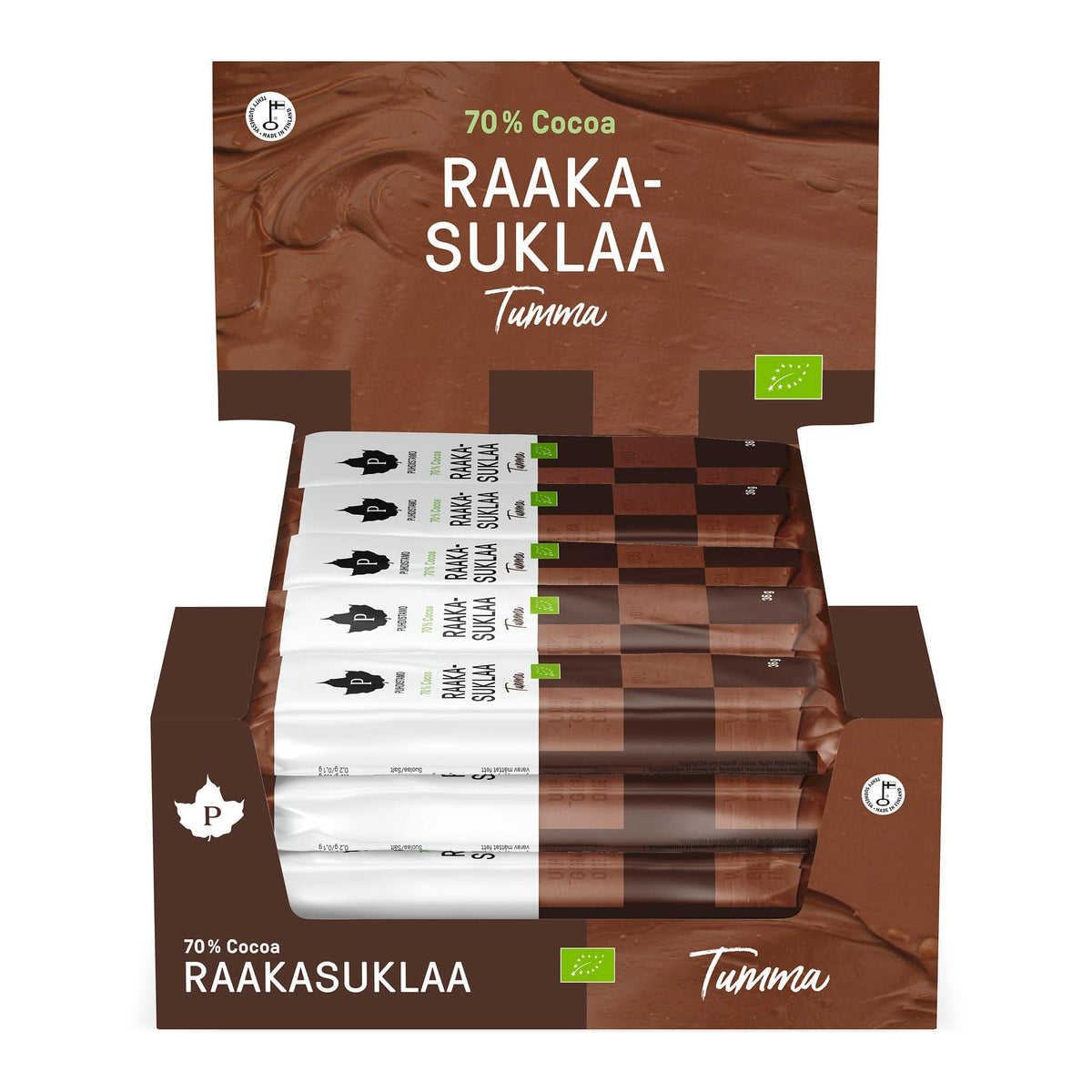 Puhdistamo Raakasuklaa Tumma 36 g x 24 kpl TUKKUPAKKAUS - Sinunapteekki.fi