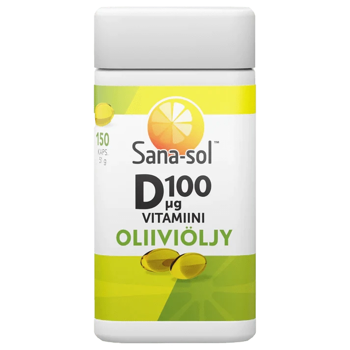 Sana-Sol D-Vitamiini Oliiviöljykapseli 100 μg 150 kaps. - Sinunapteekki.fi
