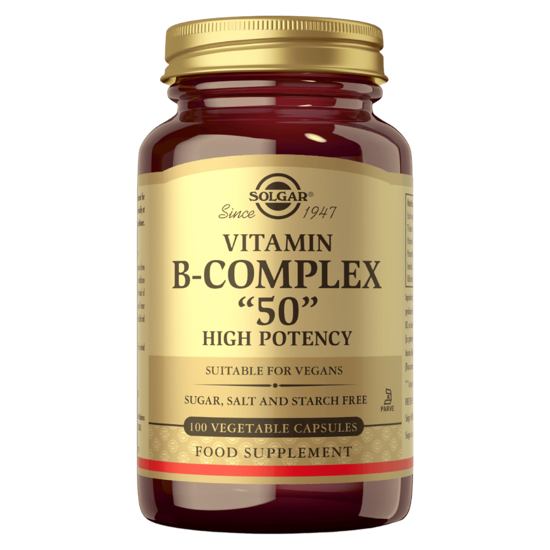Solgar Vitamin B-Complex "50" - B-Vitamiinivalmiste 100 kaps.