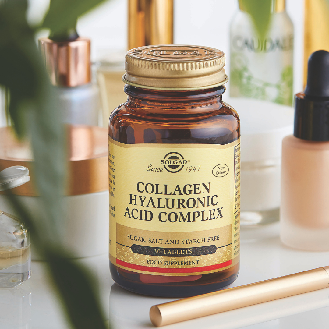 Solgar Collagen - Hyaluronic Acid Complex - Kollageeni - Hyaluronihappovalmiste 30 tabl.
