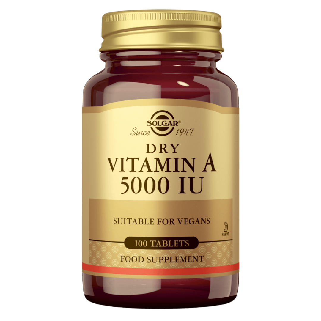 Solgar Dry Vitamin A 5000 IU - A-vitamiini 100 tabl.