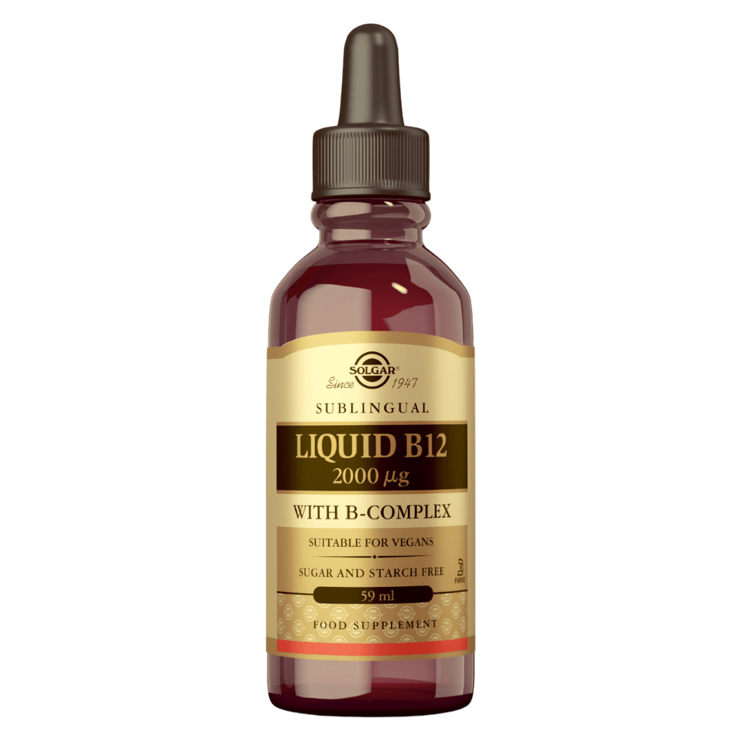 Solgar Liquid B12 2000 µg with B-Complex - Nestemäinen B12-vitamiini 59 ml