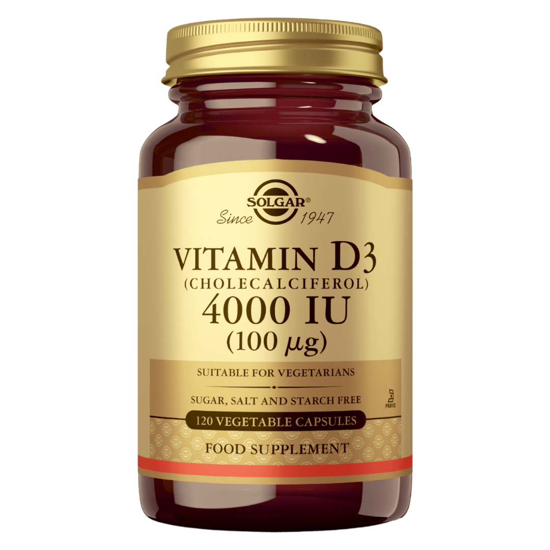 Solgar Vitamin D3 4000IU (100µg) - D3-vitamiini 120 kaps.