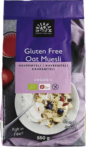 Urtekram Oat Muesli - Kauramysli 550 g - HUOM Päiväys 01/2027