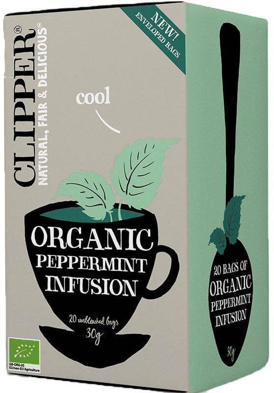 Clipper Organic Peppermint Infusion - Piparminttu Yrttitee 20 teepussia - Sinunapteekki.fi