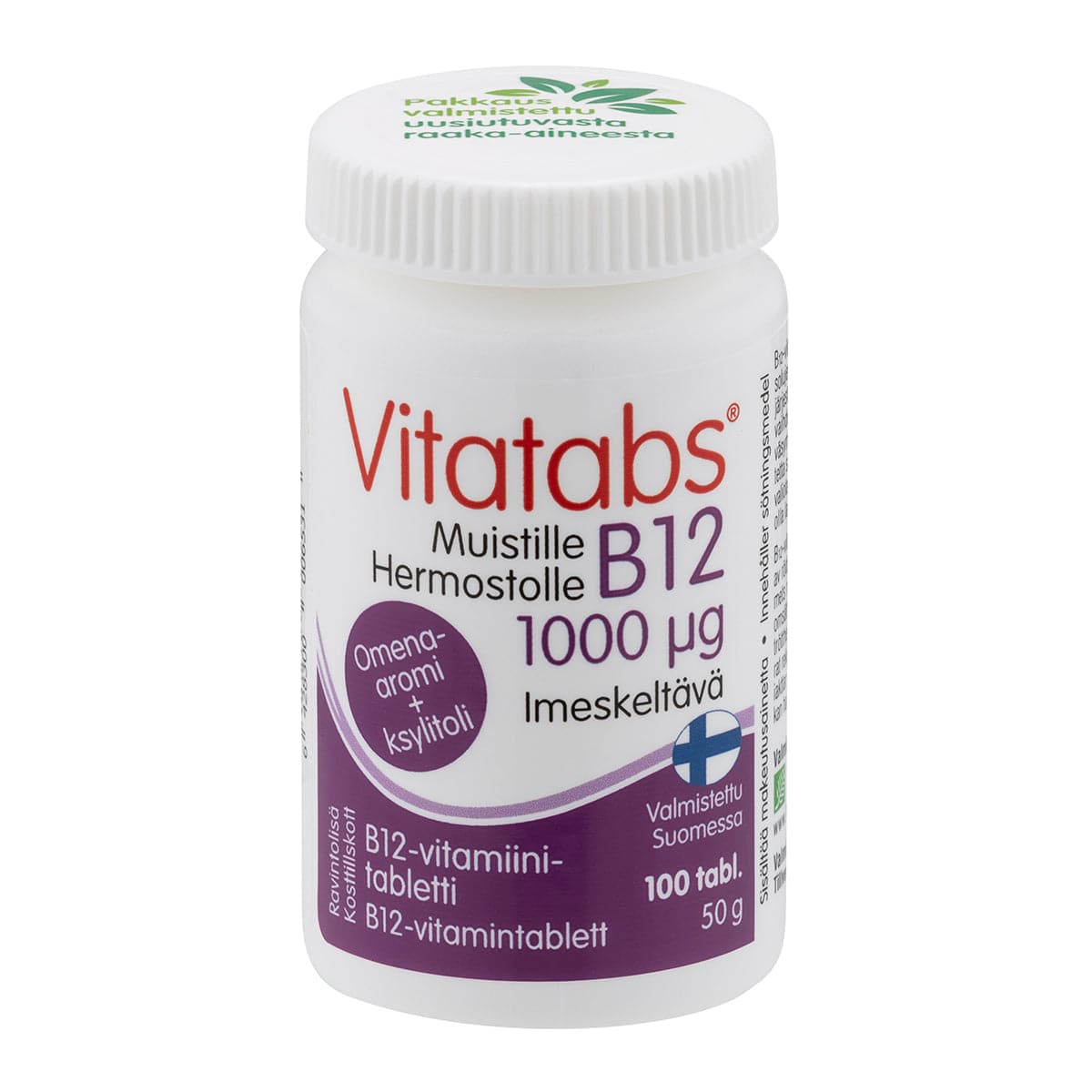 Vitatabs B12 1000 µg Omena 100 tabl. - Sinunapteekki.fi