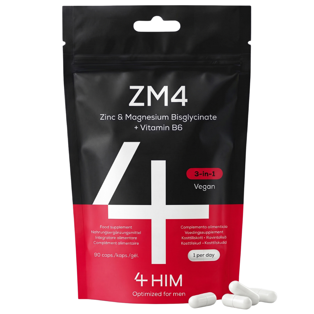 4HIM ZM4 – Magnesiumglysinaatti, Sinkki & B6 – 90 kaps.