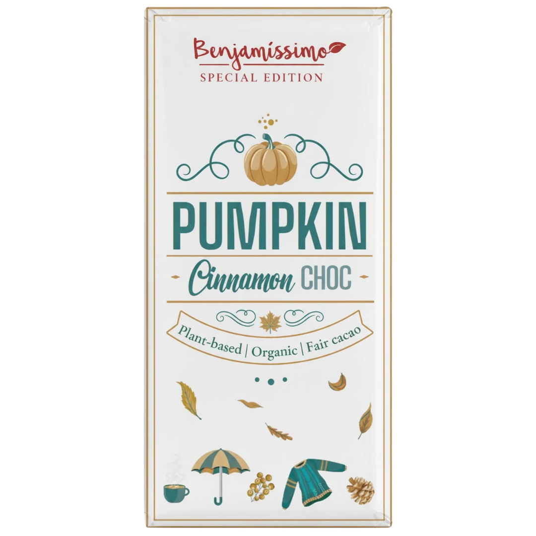 Benjamissimo Pumpkin Cinnamon suklaa 60 g, kausimaku suklaa, sinunapteekki.fi