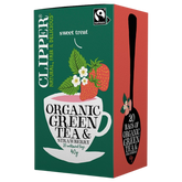 Clipper Organic Green Tea & Strawberry - Vihreä tee mansikka 20 pss