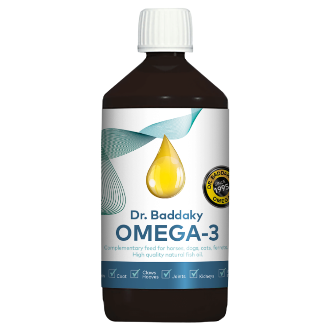 Dr. Baddaky Omega-3 - Koirille, kissoille ja hevosille 1000 ml