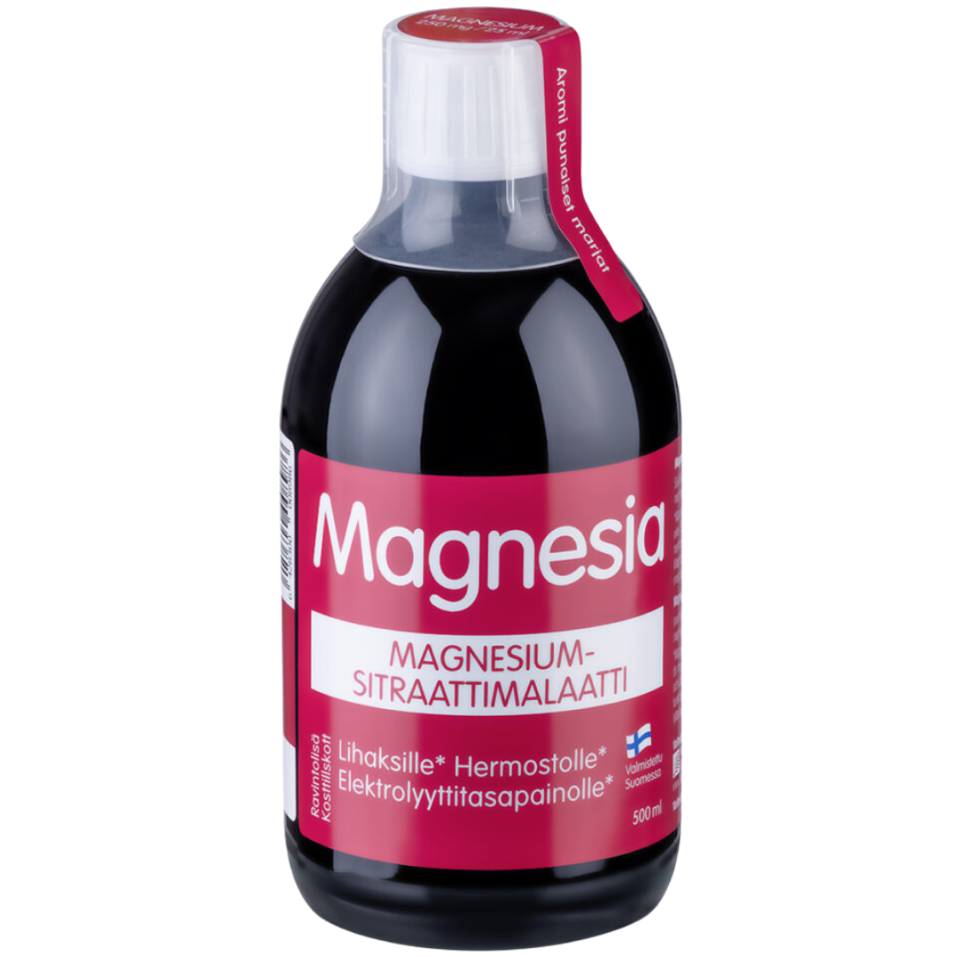 Magnesia Magnesiumsitraattimalaatti - Nestemäinen magnesium 500 ml