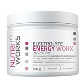 Nutri Works Electrolyte Energy Worx - Elektrolyytti-Kofeiinijauhe Vadelma 300 g