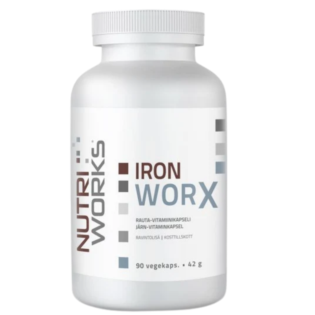 Nutri Works Iron Worx - Rauta-vitamiinikapseli 90 kaps.