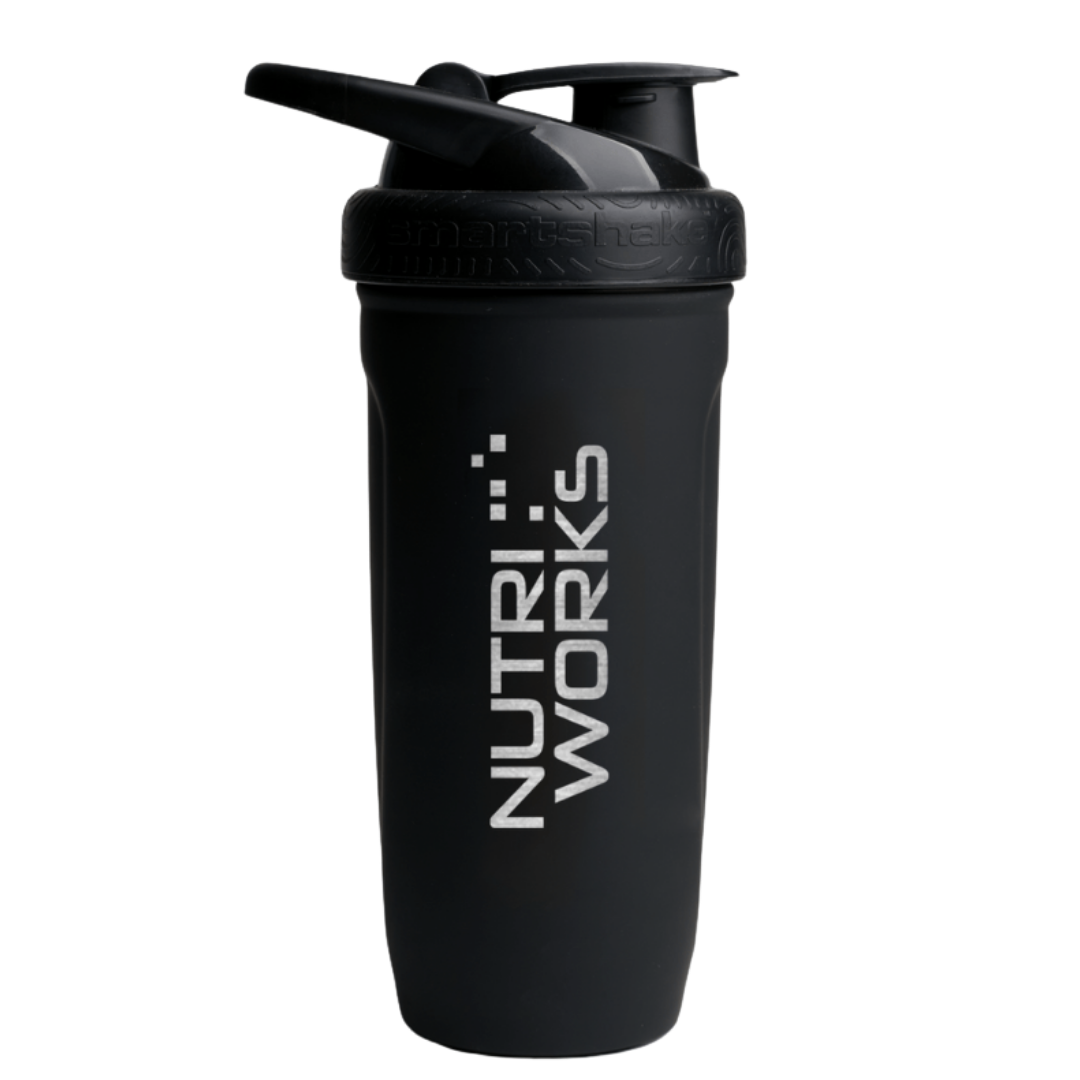 Nutri Works Reforce Stainless Steel Shaker - Musta 700 ml