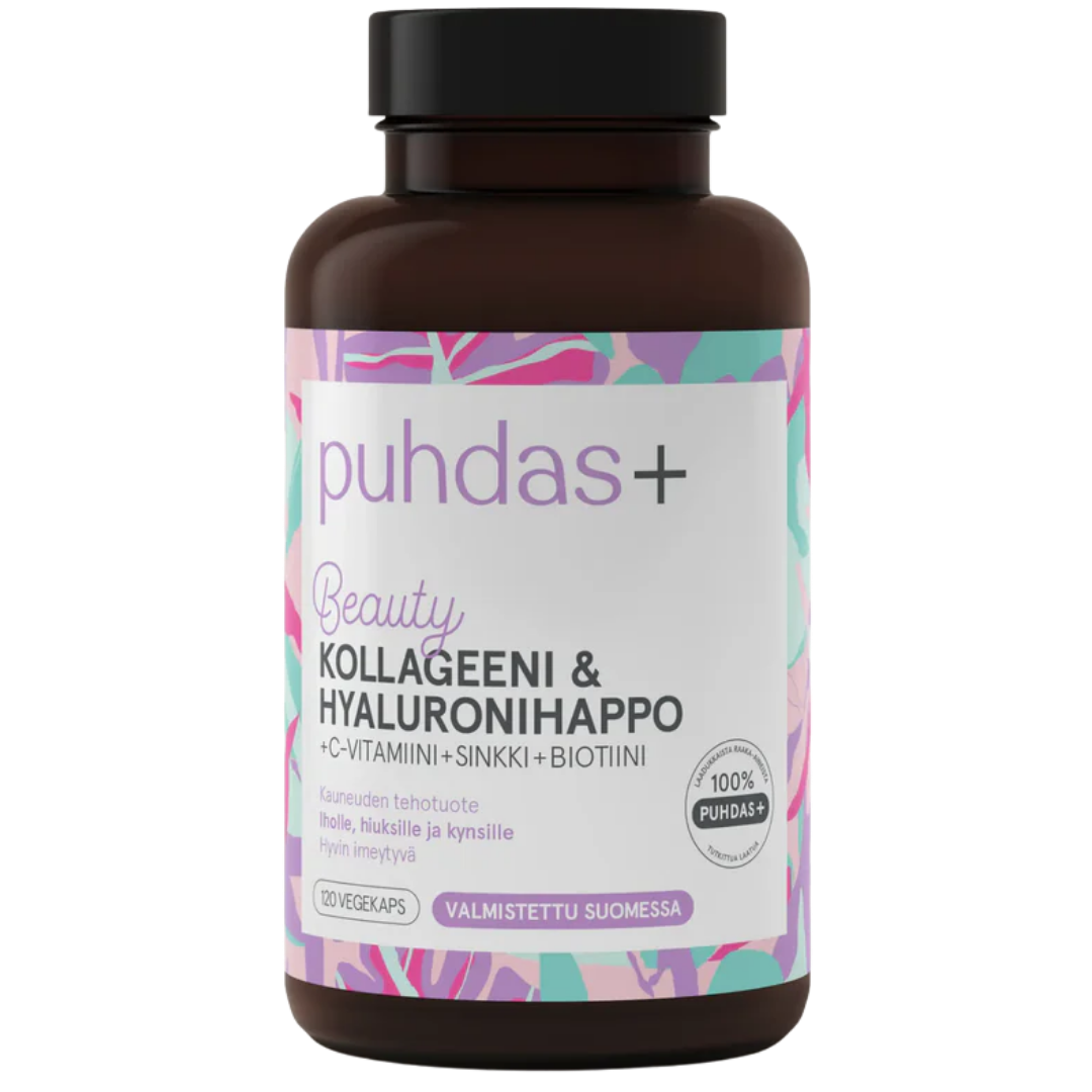 Puhdas+ Beauty Kollageeni & Hyaluronihappo 120 kaps.