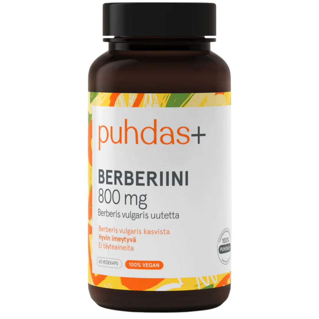 Puhdas+ Berberiini 800 mg 60 kaps.