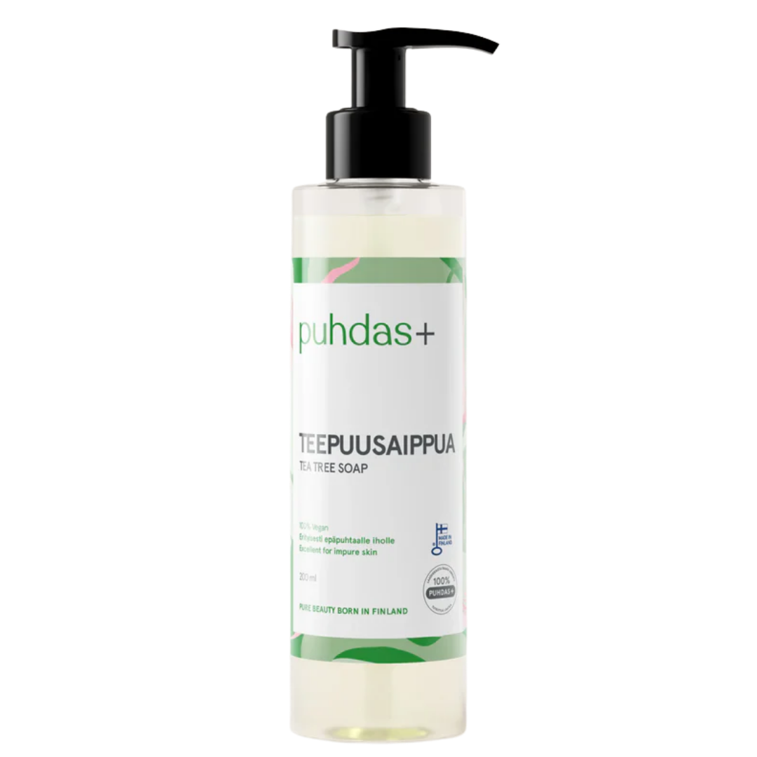 Puhdas+ Nestemäinen Teepuusaippua 200 ml - Pumppupullossa