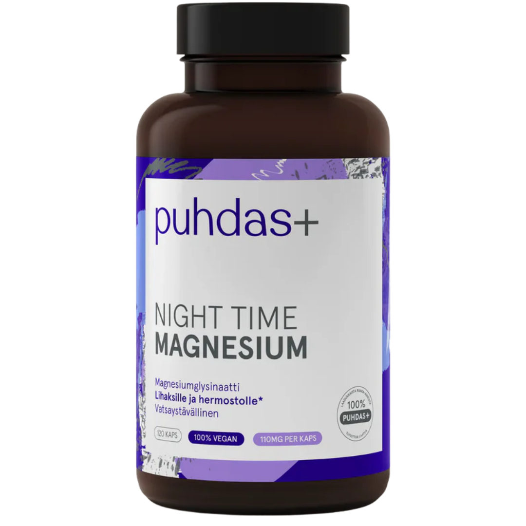 Puhdas+ Night Time Magnesium 120 kaps.