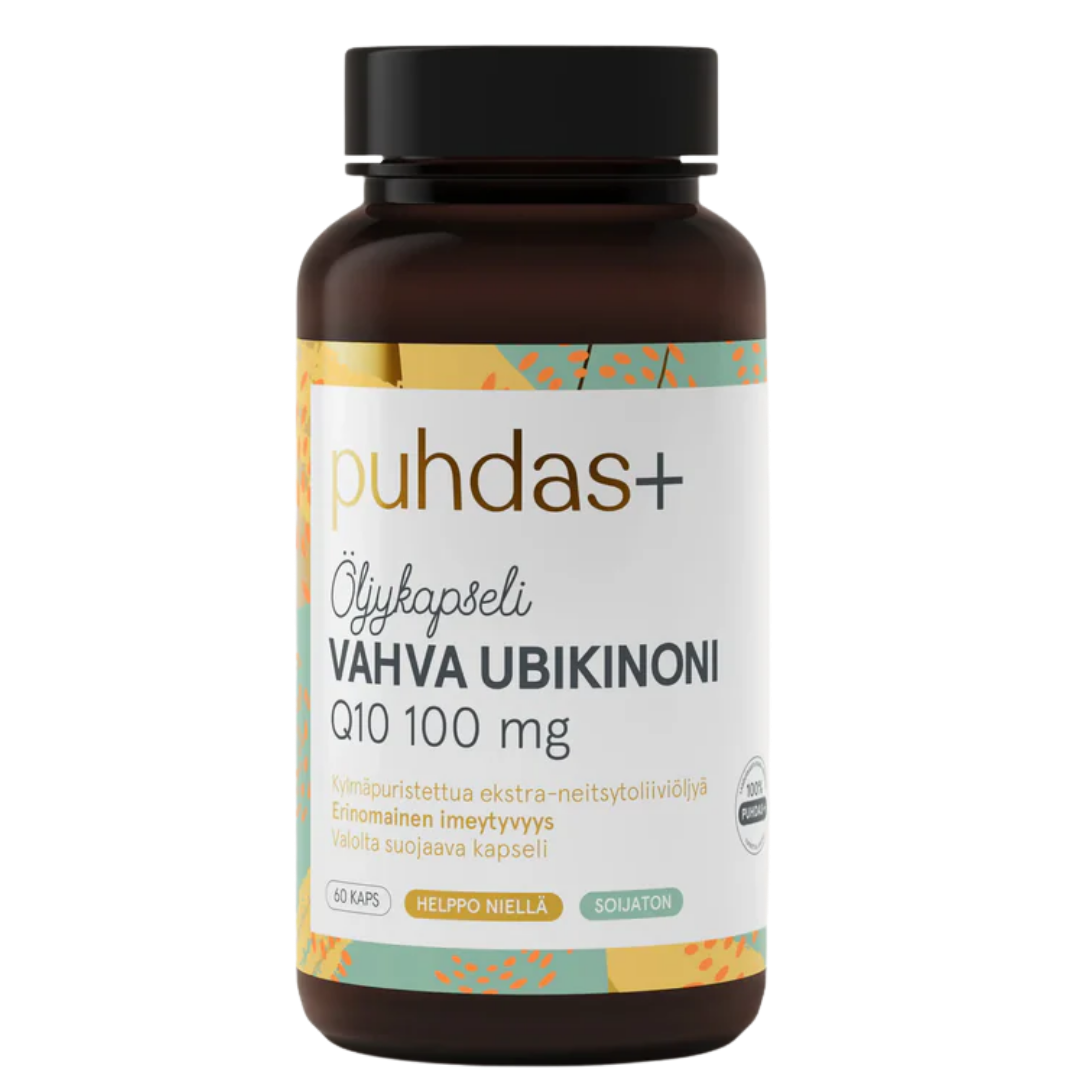 Puhdas+ Vahva Ubikinoni Q10 100 mg 60 kaps. - Öljykapseli