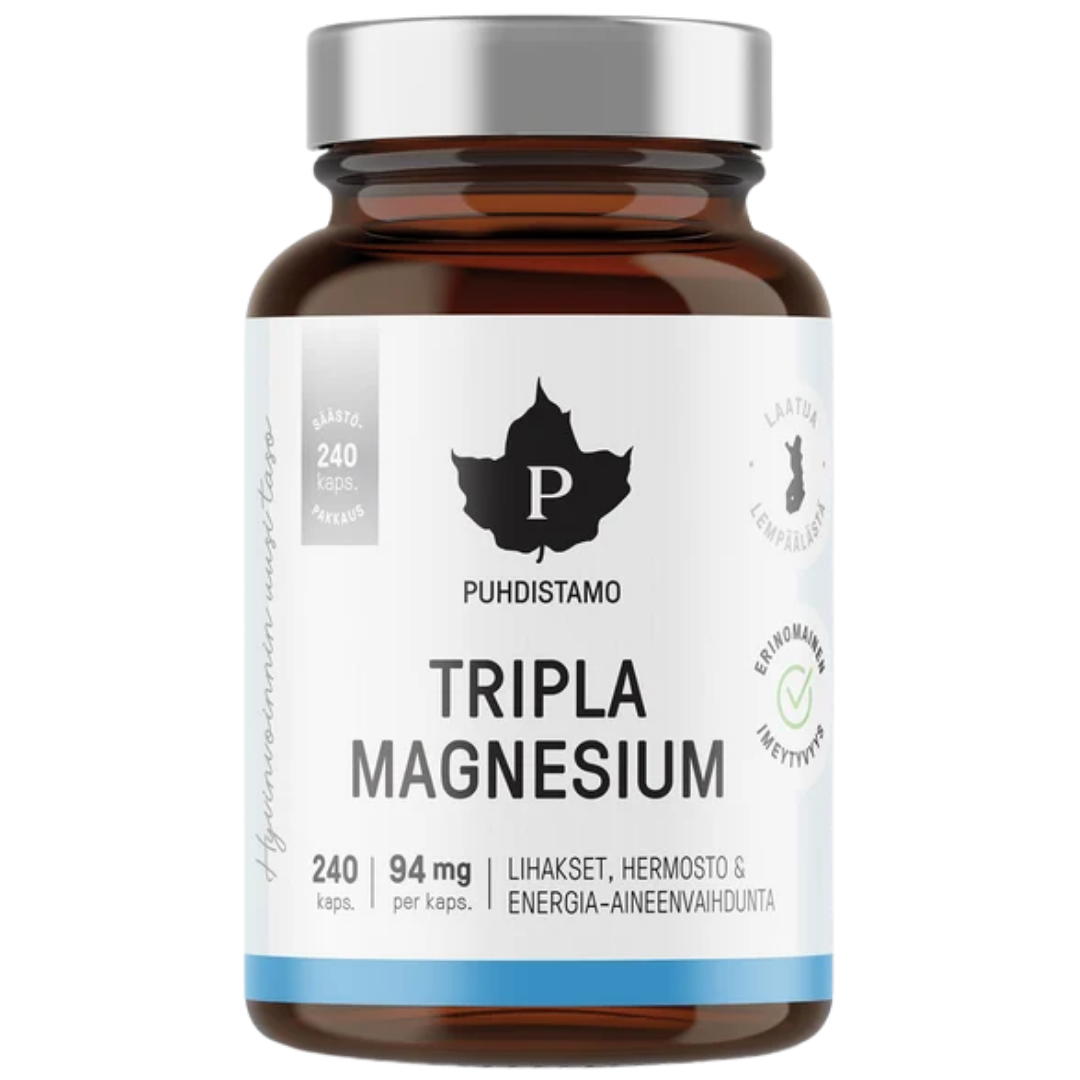 Puhdistamo Tripla Magnesium SÄÄSTÖPAKKAUS 240 kaps.