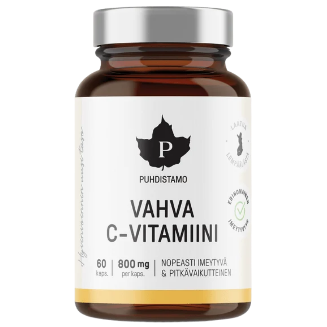 Puhdistamo Vahva C-Vitamiini 800 mg 60 kaps.