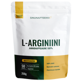 Sinunapteekin L-Arginiini 250 g, maustamaton, aminohappojauhe pussi, sinunapteekki.fi