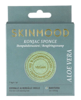 SkinMood Konjac Sponge Aloe Vera - Kasvosieni kuivalle ja herkälle iholle 1 kpl - Sinunapteekki.fi