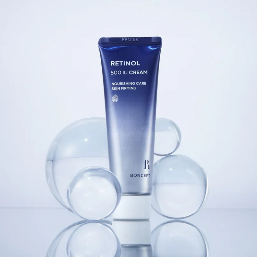 BONCEPT Retinol 500IU Cream on ravitseva ja hoitava retinolia sisältävä kasvovoide, joka auttaa vähentämään juonteiden näkyvyyttä ja tekee ihosta sileämmän, tasaisemman ja napakamman näköisen.