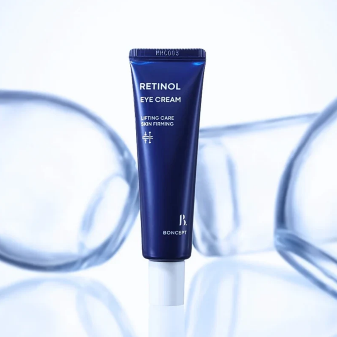 BONCEPT Retinol Eye Cream on hoitava ja kosteuttava retinol-silmänympärysvoide, joka on suunniteltu tasoittamaan ihon pintaa, vähentämään juonteiden näkyvyyttä ja tukemaan ihon kimmoisan sekä sileän näköistä ilmettä.