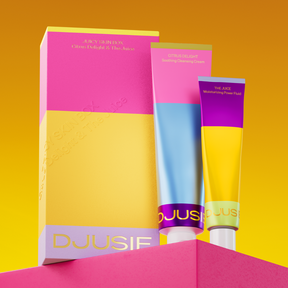 Djusie Juicy Skin Box sisältää kaksi täysikokoista ihonhoidon suosikkituotetta, joiden avulla luot ihollesi raikkaan, pehmeän ja kosteutetun ilmeen.