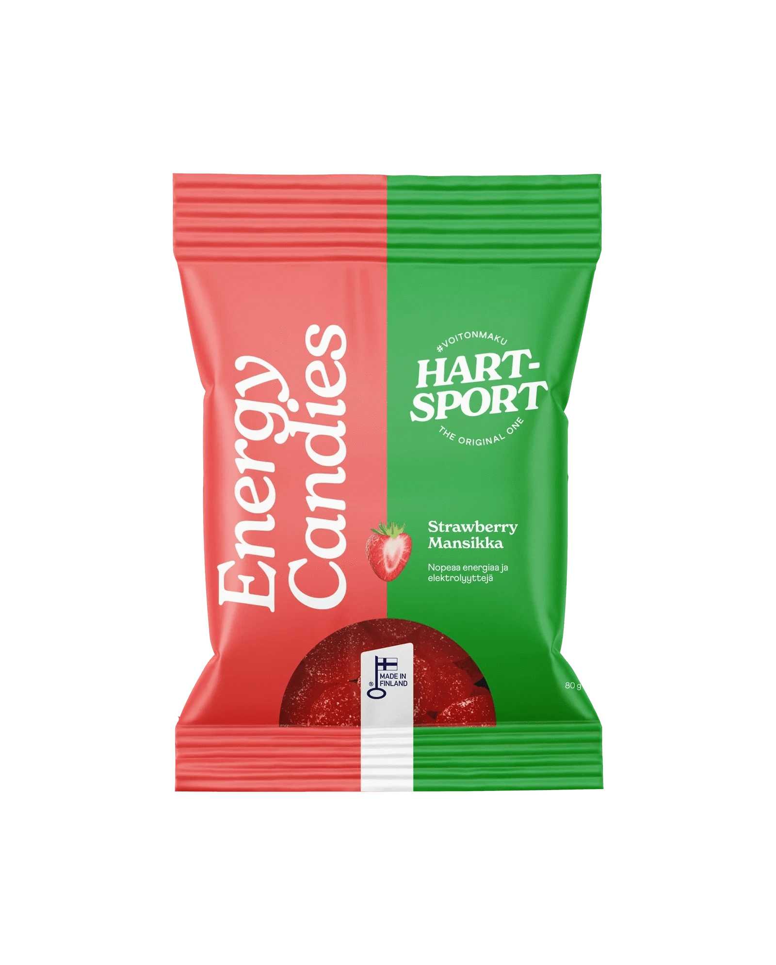 Hart-Sport Energiakarkit Mansikka 80 g - Päiväys 10/2026
